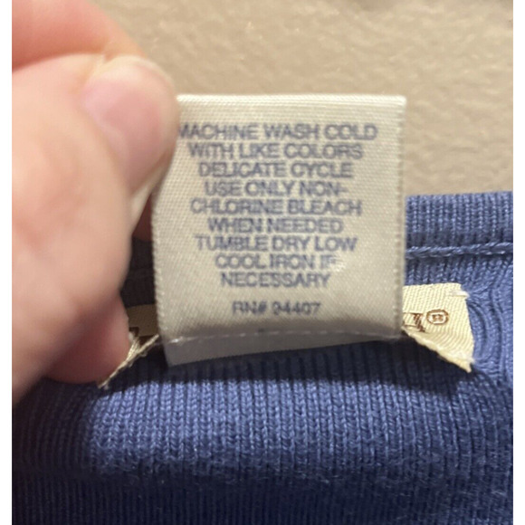 Travelsmith Women's Blue Long Sweater 2 Buttons L Cotton Loose Flowy Comfort - Picture 4 of 10